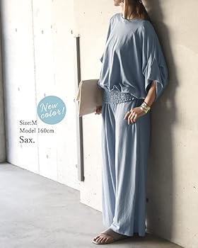 美品♡セットアップ　Acid dye ダメージSweatプルオーバー　パンツ アンドイット and it_ ひんやりタッチワイドプルオーバー×パンツ